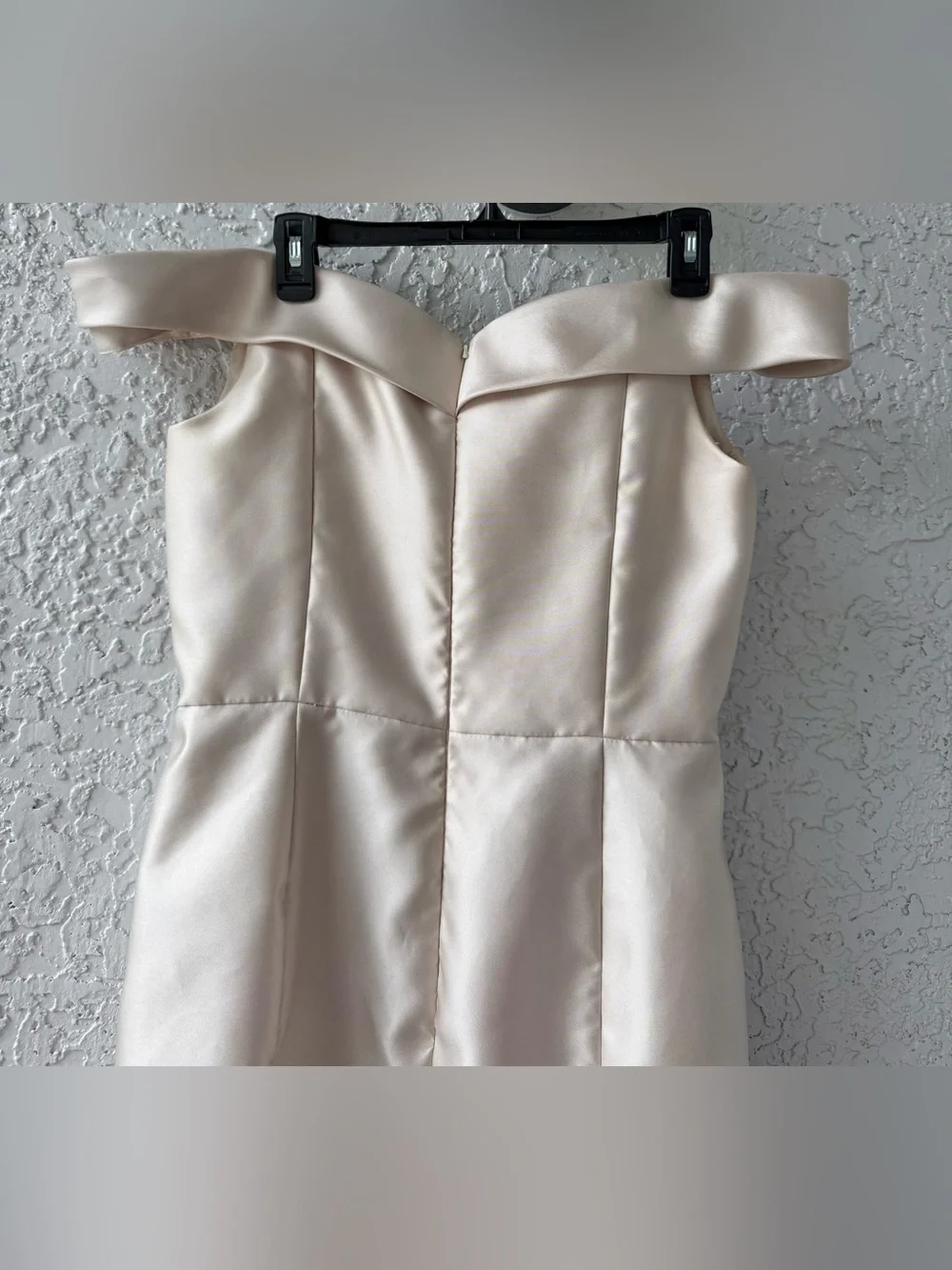 Alfred Sung Off-The-Shoulder Satin Maxi dress size 12 formal wedding - Picture 6 of 9